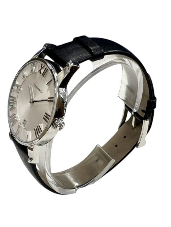 Tiffany & Co Atlas Dome Watch SS Leather Quartz White Dial main image 9